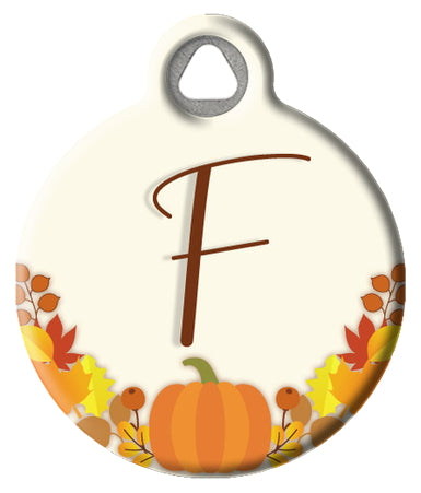 Fall Inspired Monogram pick A-Z Pet ID Tag