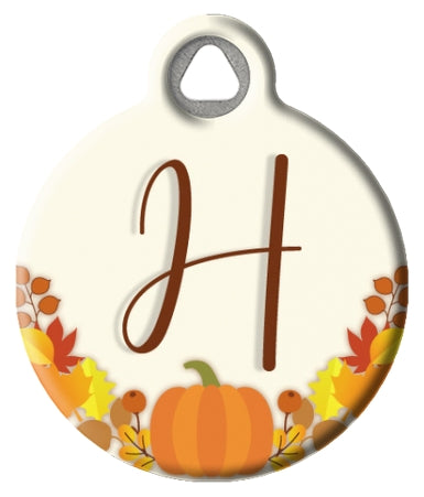 Fall Inspired Monogram pick A-Z Pet ID Tag