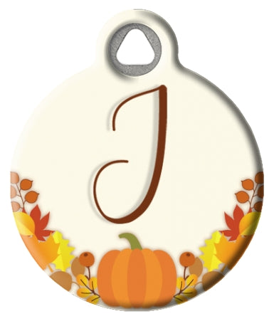 Fall Inspired Monogram pick A-Z Pet ID Tag