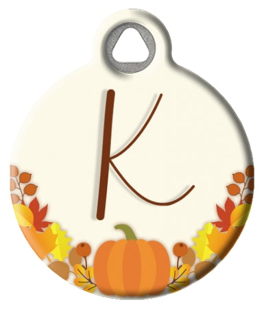 Fall Inspired Monogram pick A-Z Pet ID Tag