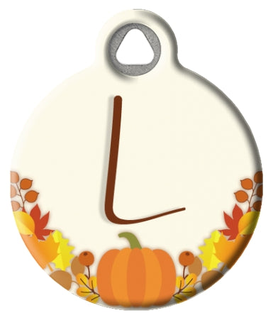 Fall Inspired Monogram pick A-Z Pet ID Tag