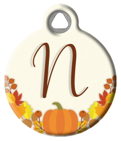 Fall Inspired Monogram pick A-Z Pet ID Tag