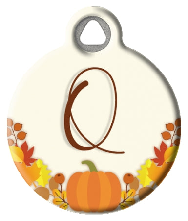Fall Inspired Monogram pick A-Z Pet ID Tag