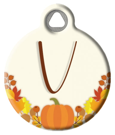 Fall Inspired Monogram pick A-Z Pet ID Tag