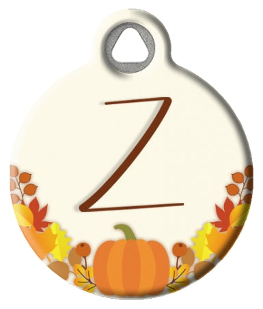 Fall Inspired Monogram pick A-Z Pet ID Tag