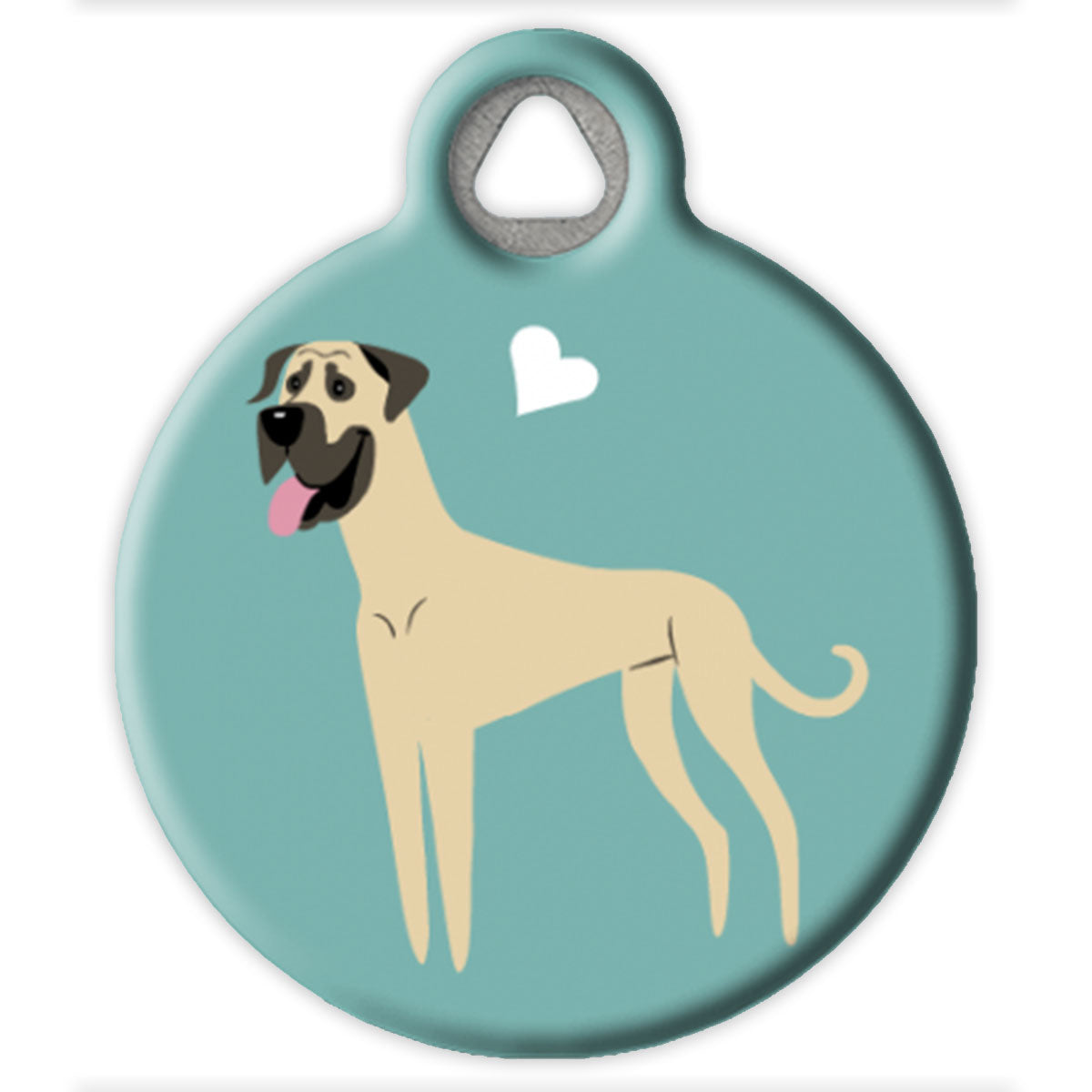 Cute Great Dane Dog Tag - Fawn