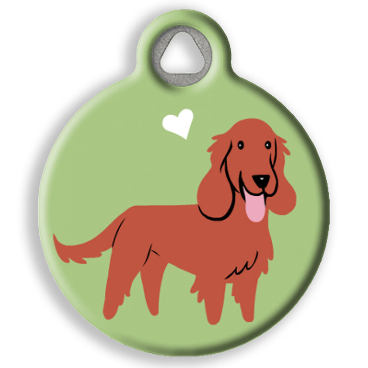 Cute Irish Setter Brown Dog ID Tag