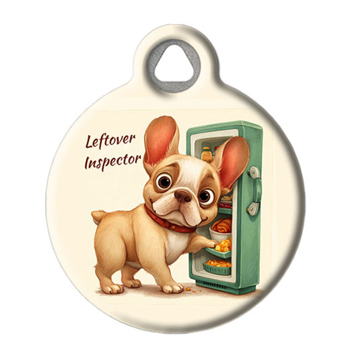 Leftover Inspector French Bulldog Pet ID Tag