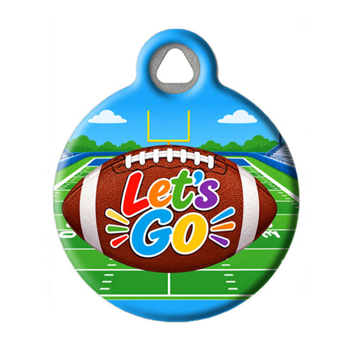 Lets Go Football Fan Pet ID Tag