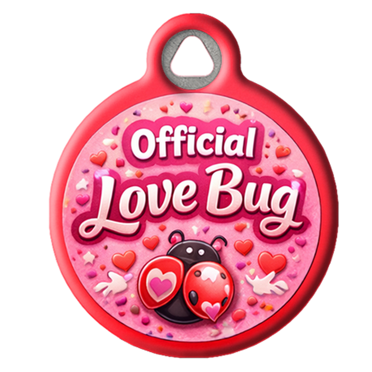 Official Love Bug Valentine Pet ID Tag