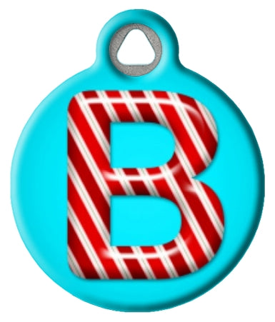 Peppermint Monogram A-Z Pet ID Tag