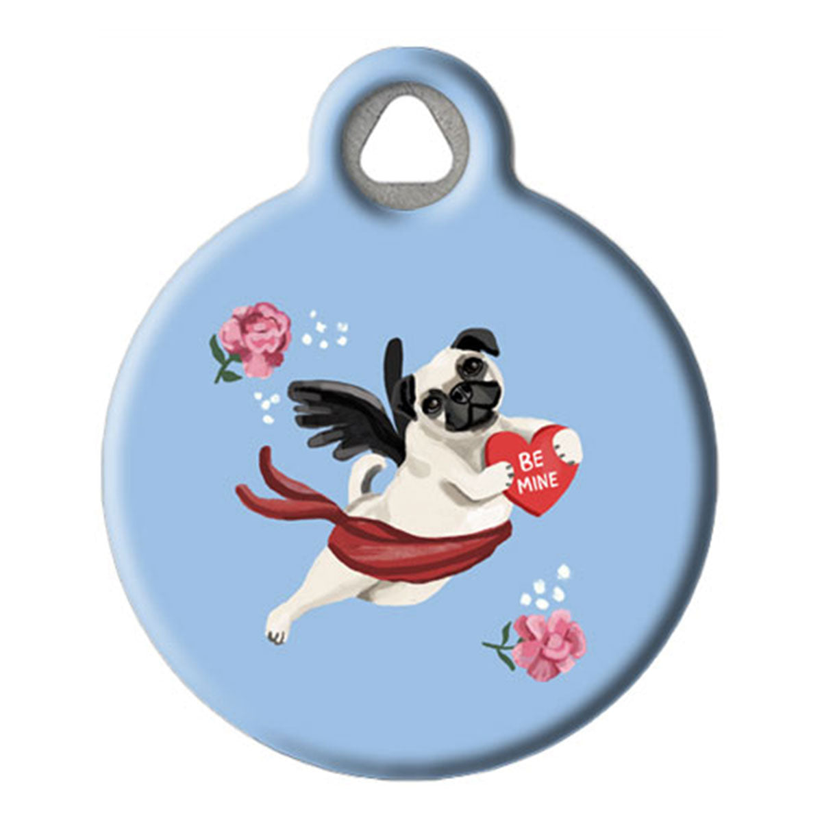 Valentine Pug Cupid Dog Tag