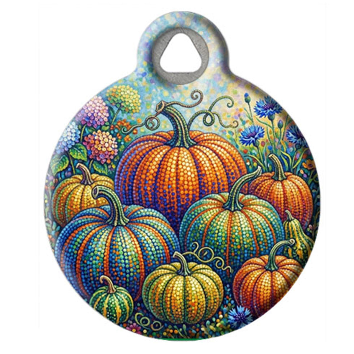 Mosaic Pumpkin Patch Pet ID Tag