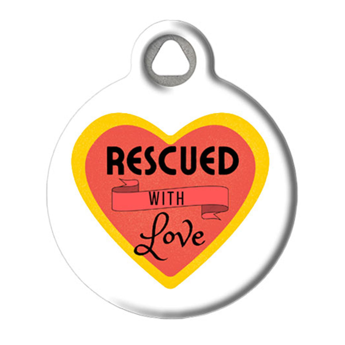 Rescued with Love Pet ID Tag