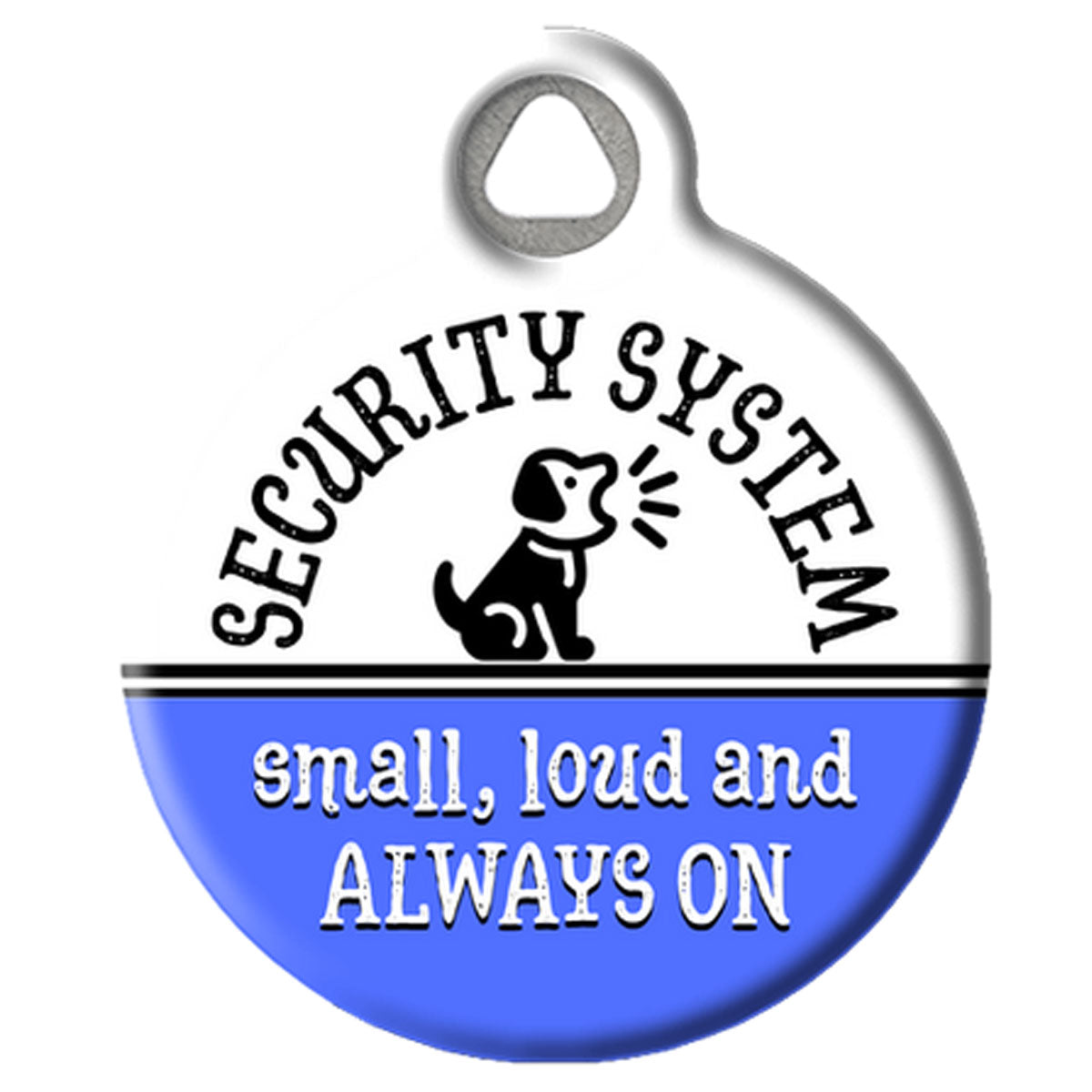 Security System Warning for Small Barking Dogs Pet ID Tag
