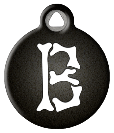 Skeletal Bones Monogram Pet ID Tag