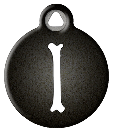 Skeletal Bones Monogram Pet ID Tag