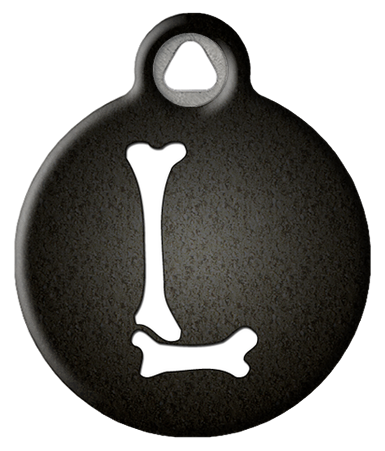 Skeletal Bones Monogram Pet ID Tag