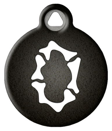 Skeletal Bones Monogram Pet ID Tag