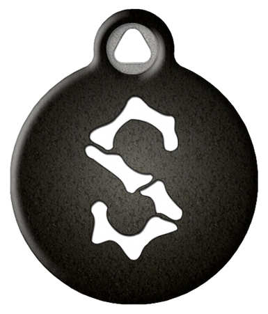 Skeletal Bones Monogram Pet ID Tag