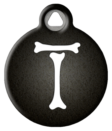 Skeletal Bones Monogram Pet ID Tag