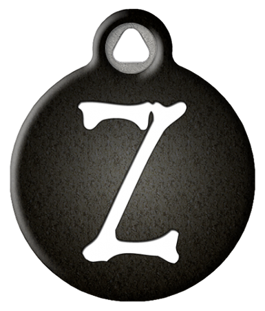 Skeletal Bones Monogram Pet ID Tag