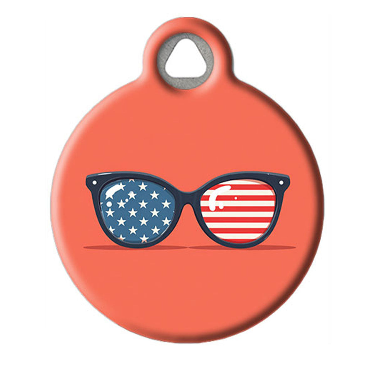 Patriotic Sunglasses Pet ID Tag
