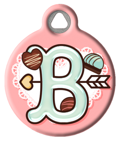 Sweet Treat Monogram Custom Pet ID Tag