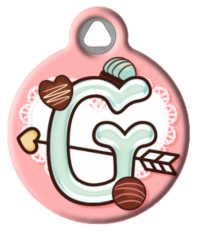 Sweet Treat Monogram Custom Pet ID Tag
