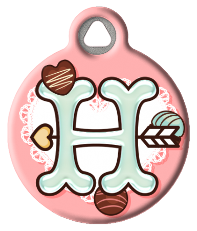 Sweet Treat Monogram Custom Pet ID Tag