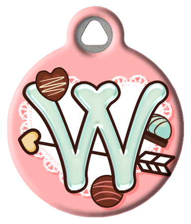 Sweet Treat Monogram Custom Pet ID Tag