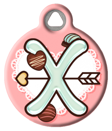 Sweet Treat Monogram Custom Pet ID Tag