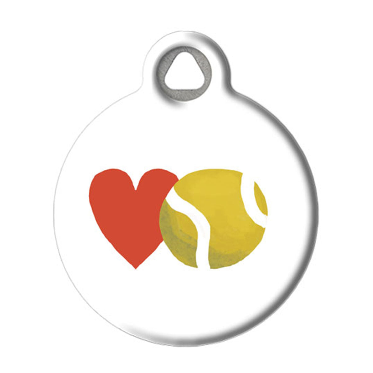 Tennis Ball and Heart Pet ID Tag