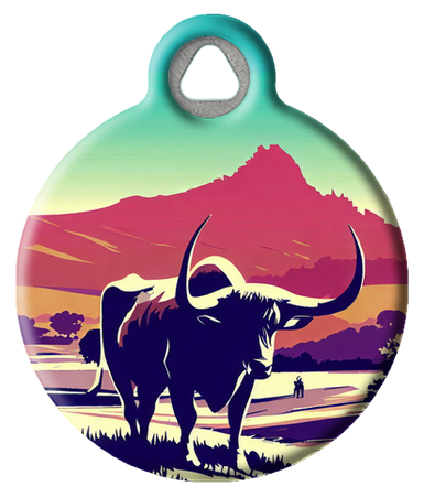 Texas Longhorn Pet ID Tag