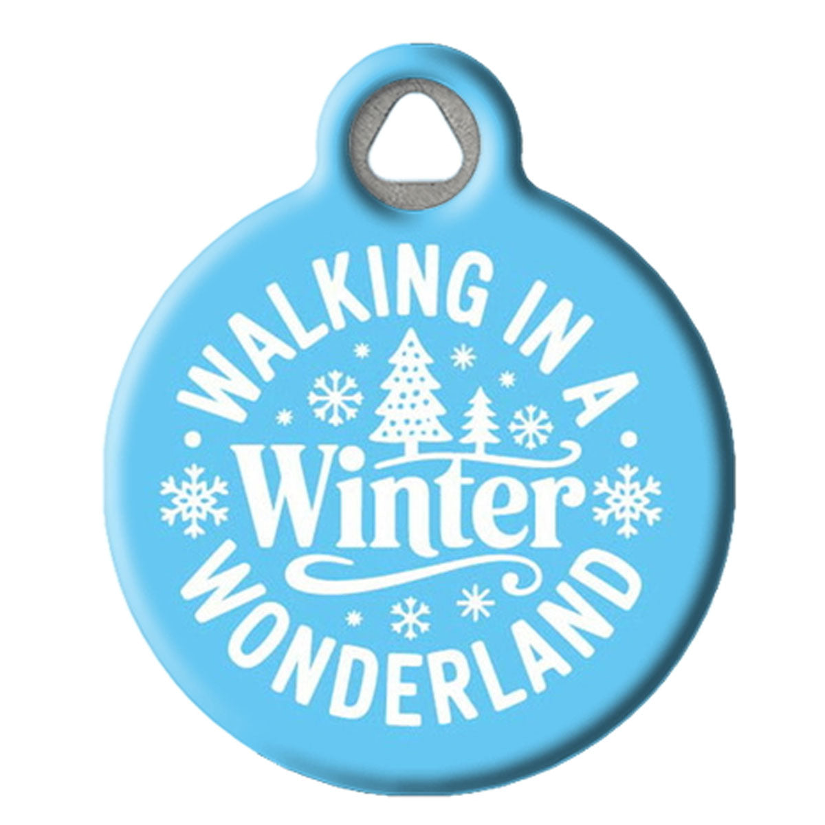 Walking in a Winter Wonderland Pet ID Tag