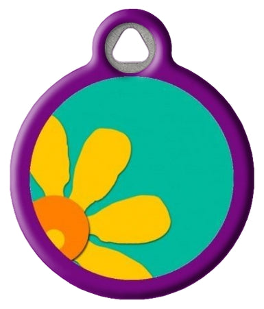 Flower Power Pet ID Tag - Custom Dog & Cat Tags Small Size
