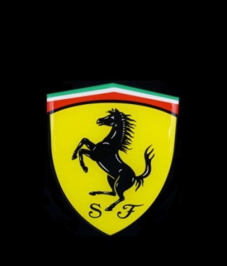 Ferrari logo Black Best Dog Tag by Dog Tag Art