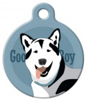 Good Boy Husky Dog ID Tag