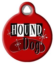 Retro Hound Dog ID Tag