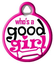 Good Girl Pink Pet ID Tag