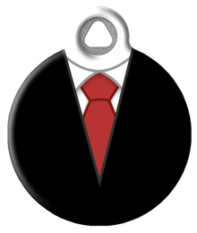 Suit and Tie  Pet ID Tag