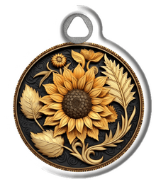 Harvest Sunflower: Gorgeous Pet ID Tag Perfect for Autumn