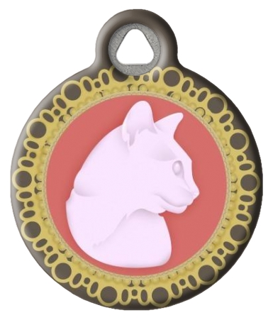 NIP HEAD Custom Personalized Pet ID Tag for Dog and Cat Collars 