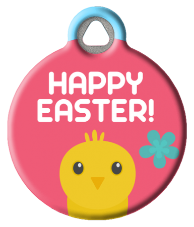 Dog Tag Art Easter Puppy with Egg Pet ID Tag for Dogs and Cats 